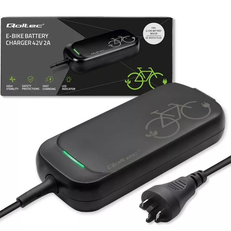 Ladegerät QOLTEC für E-Bike Bosch 50762 36V/42V 2A