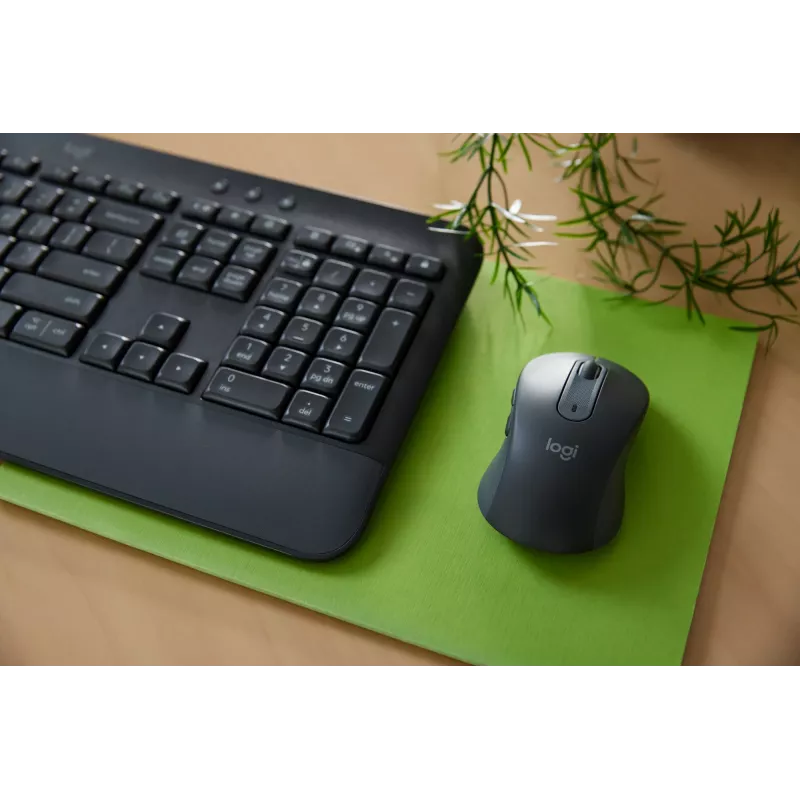 Logitech Signature MK650 for Business - Tastatur-Maus-Set - Kabellos - 2,4 GHz, Bluetooth LE - QWERTY - Spanisch - Graphit