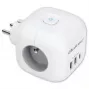 Steckdosenleiste QOLTEC 52548 mit 3× AC-Steckdosen und USB-Anschluss