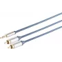 Audiokabel ShiverPeaks 2x RCA (Cinch) auf 3,5-mm-Klinke, 1,5 m, Modell 30832-MHQ-schlank