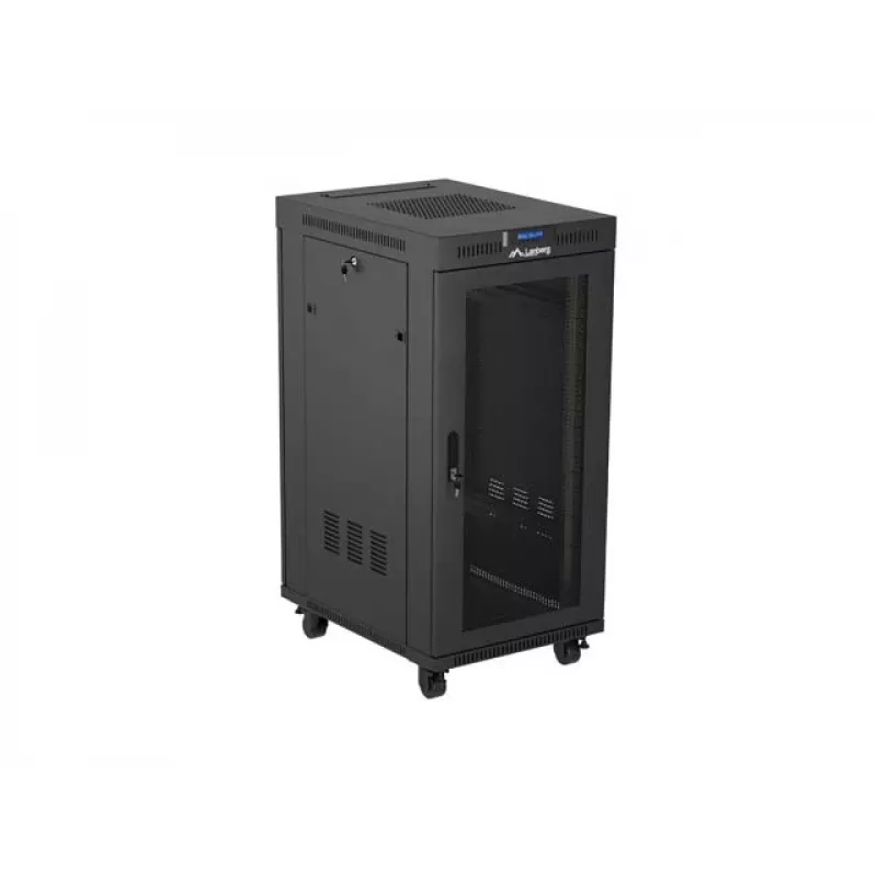 Freistehendes Rack-Gehäuse LANBERG FF01-6824-23BL 24U 600×800 mm IP20 Schwarz