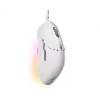 Gaming-Maus STEELSERIES Rival 3 Gen 2 — optisch, 8500 DPI, kabelgebunden USB Typ-A, rechtshändig, weiß, 77 g