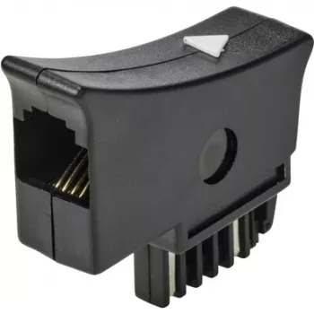 Renkforce Telefon (analog) Adapter [1x TST-Stecker - 1x RJ11-Stecker 6p4c] Schwarz (RF-5046540)