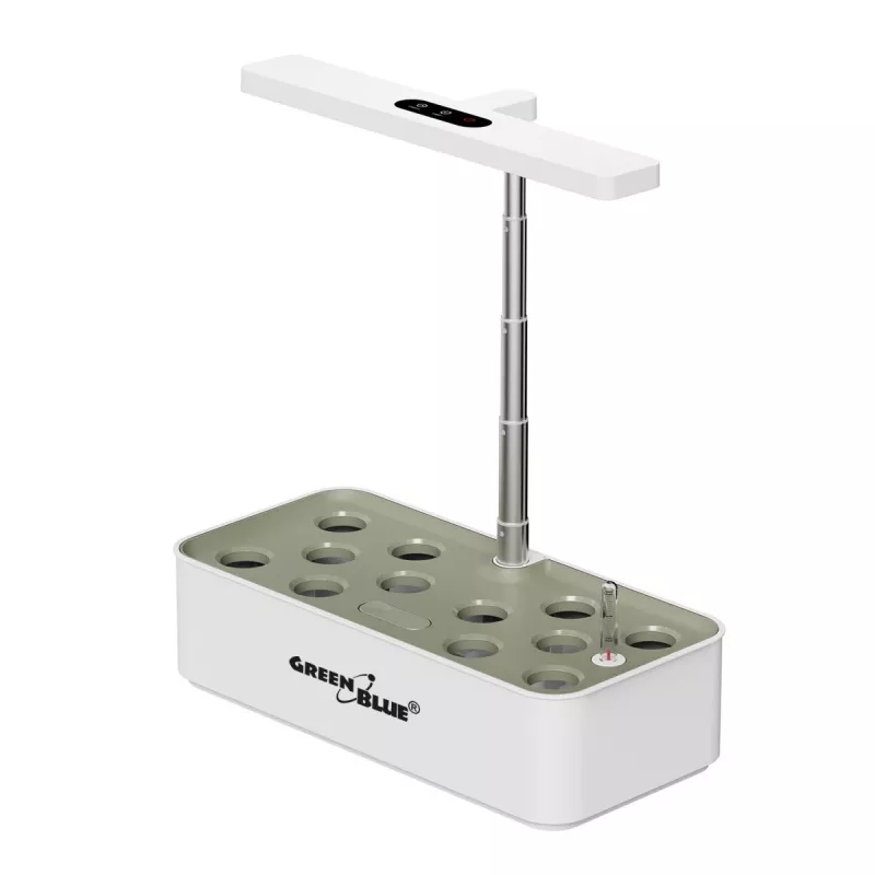 GreenBlue Intelligentes Indoor-Pflanzenanzuchtsystem, SMART-Topf, 4L Fassungsvermögen, für 12 Pflanzen, Vollspektrum-LEDs, GB133
