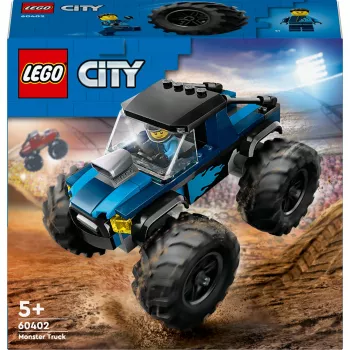 Konstruktionsspielzeug LEGO City 60402 Blauer Monster Truck mit großen Reifen, 148 Teilen, 1 Minifigur, Alter 5+