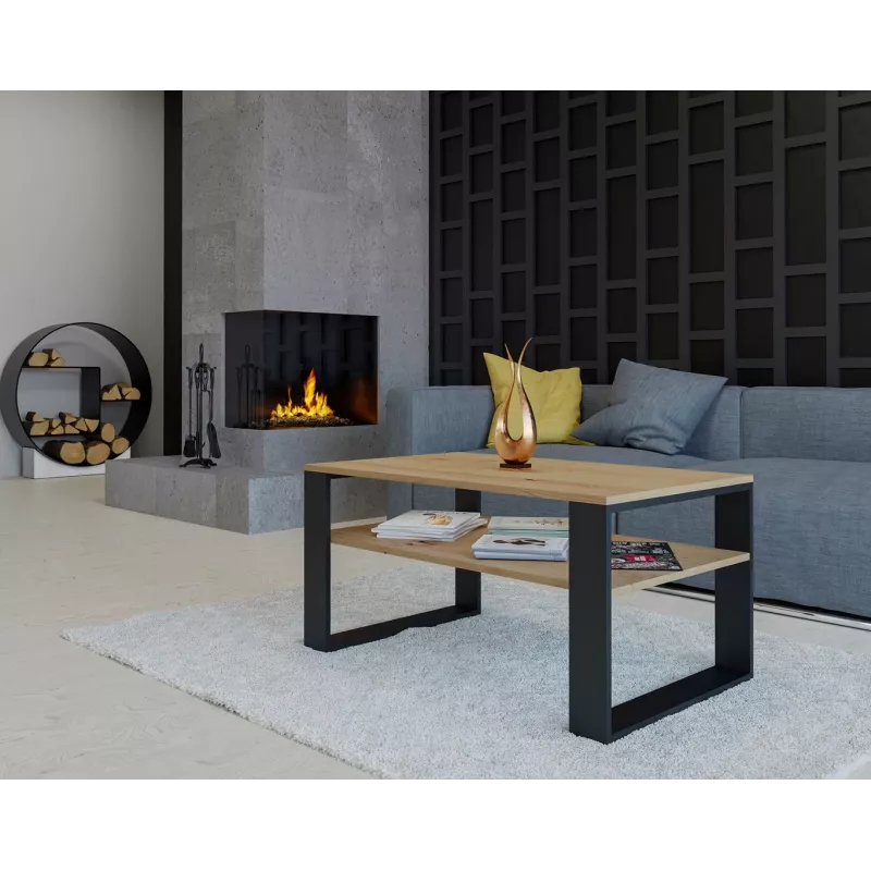 Topeshop MODERN 1P ART CZ Couchtisch / Beistelltisch / Ecktisch Couchtisch rechteckige Form 2 Bein(e)