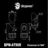90° Drehverschraubung BitsPower Artemis BPM-AT90R-MB, mattschwarz