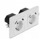 Wandsteckdose DeLOCK 2-fach mit 4 USB-Anschlüssen 2 x 2,8 A