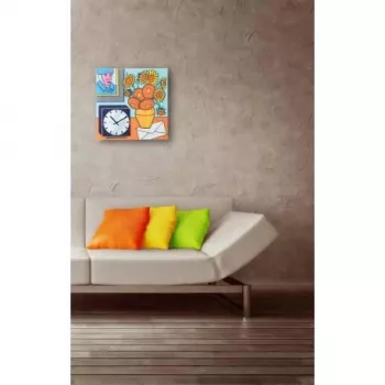 NeXtime klok 8170 Go van Go, 43x43 cm, Wand, Mehrfarbig