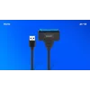 SAVIO SATA auf USB 3.1 Gen 1 Schnittstellenkabel AK-68, SATA-Buchse auf USB-A-Stecker, 5 Gbit/s, 0,25 m, schwarz