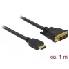 DeLOCK 85652 Video-Kabel-Adapter 1 m HDMI Typ A (Standard) DVI Schwarz (85652)