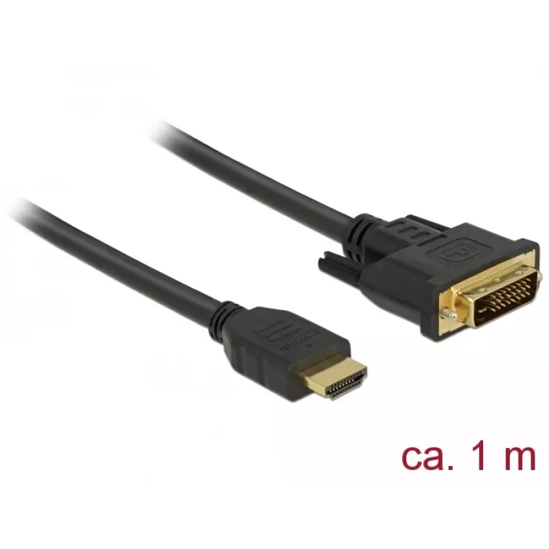DeLOCK 85652 Video-Kabel-Adapter 1 m HDMI Typ A (Standard) DVI Schwarz (85652)