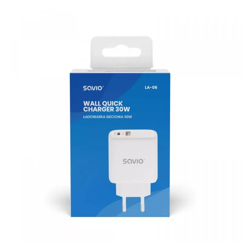 SAVIO LA-06 USB Typ A & Typ C Quick Charge Power Delivery 3.0 Indoor