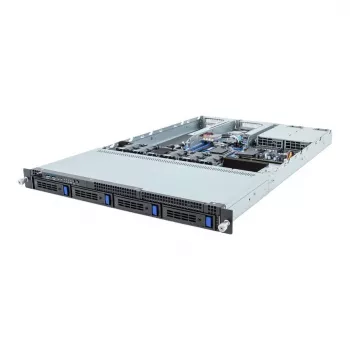 1U Rack-Server-Plattform GIGABYTE R133-C13-ACG1 — AMD B650E-Motherboard, Sockel AM5, 4x DDR5 UDIMM-Steckplätze, 800 W redundantes Netzteil, 4x 2,5-Zoll-/3,5-Zoll-Schächte