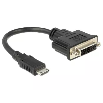 Video-Kabeladapter DeLOCK 65564 0,2 m HDMI Typ C auf DVI‑D Schwarz