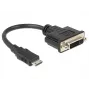 Video-Kabeladapter DeLOCK 65564 0,2 m HDMI Typ C auf DVI‑D Schwarz