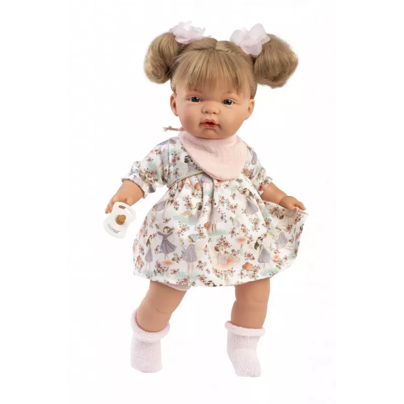 Puppe Llorens Joelle, 38 cm Weinende Puppe mit realistischen Merkmalen und weichem Körper