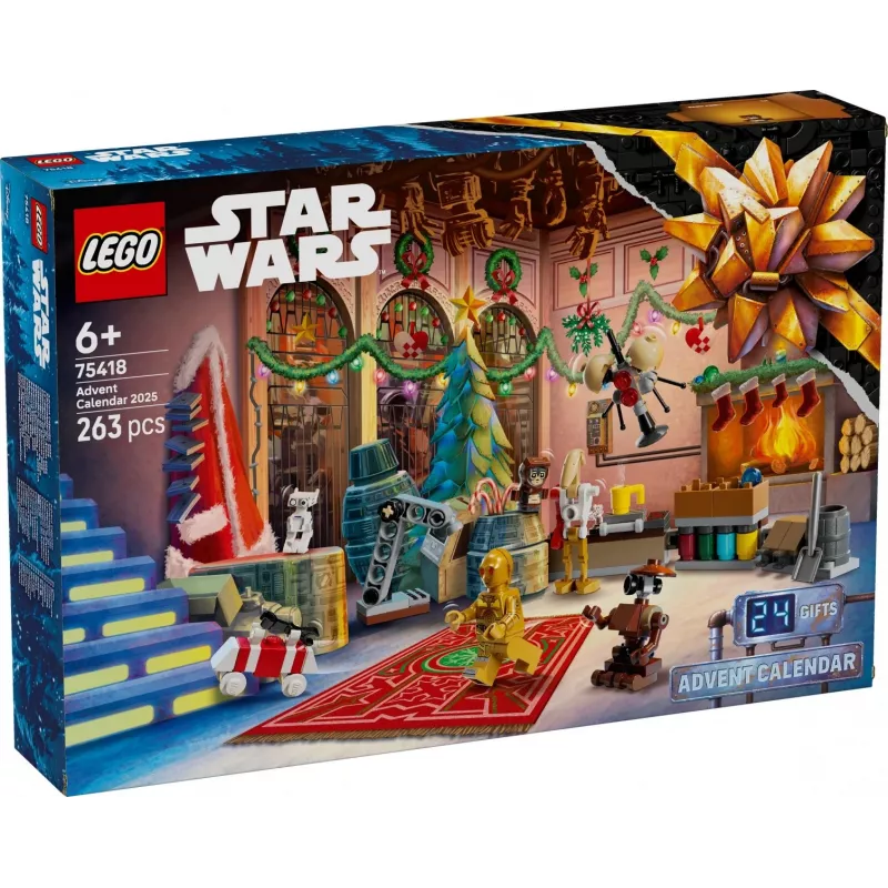 LEGO Star Wars Adventskalender 2025 — Set 75418, saisonale baubare Minifiguren und Modelle