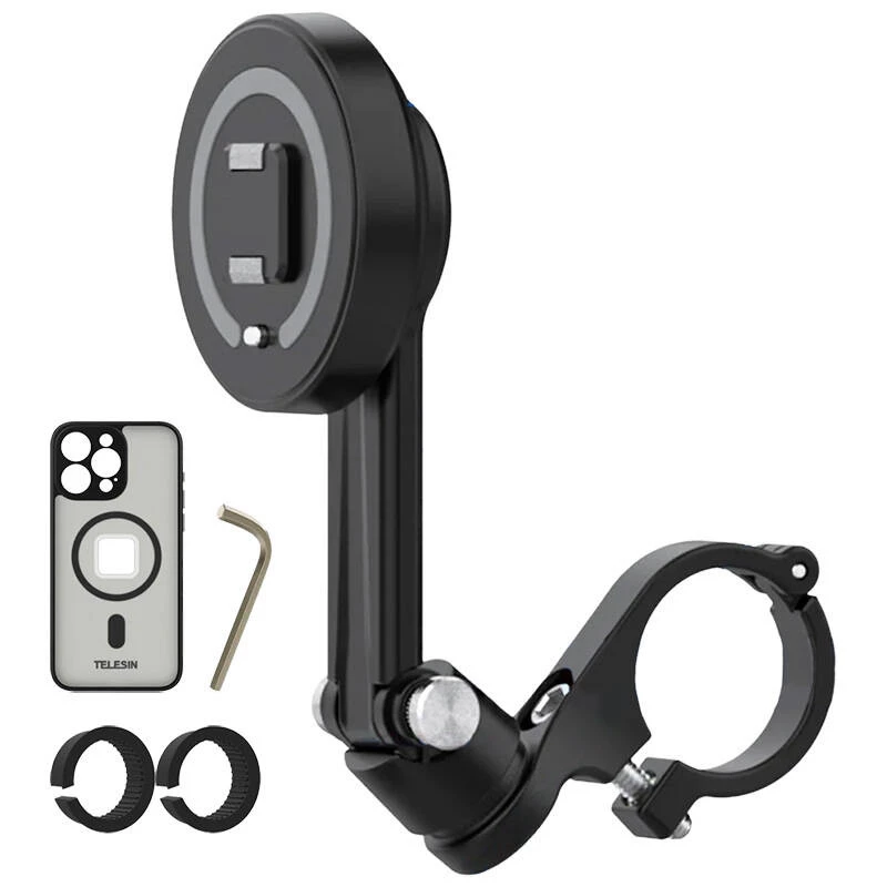Fahrradlenker-Handyhalterung Telesin P3-MPH-01 für iPhone 15 Pro, Klemmhalterung für Standardlenker