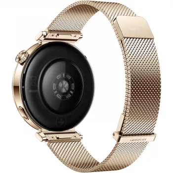 Smartwatch HUAWEI WATCH GT5 41 mm – 1,32 Zoll AMOLED, 466×466, 323 mAh, Edelstahlgehäuse, goldfarbenes Armband