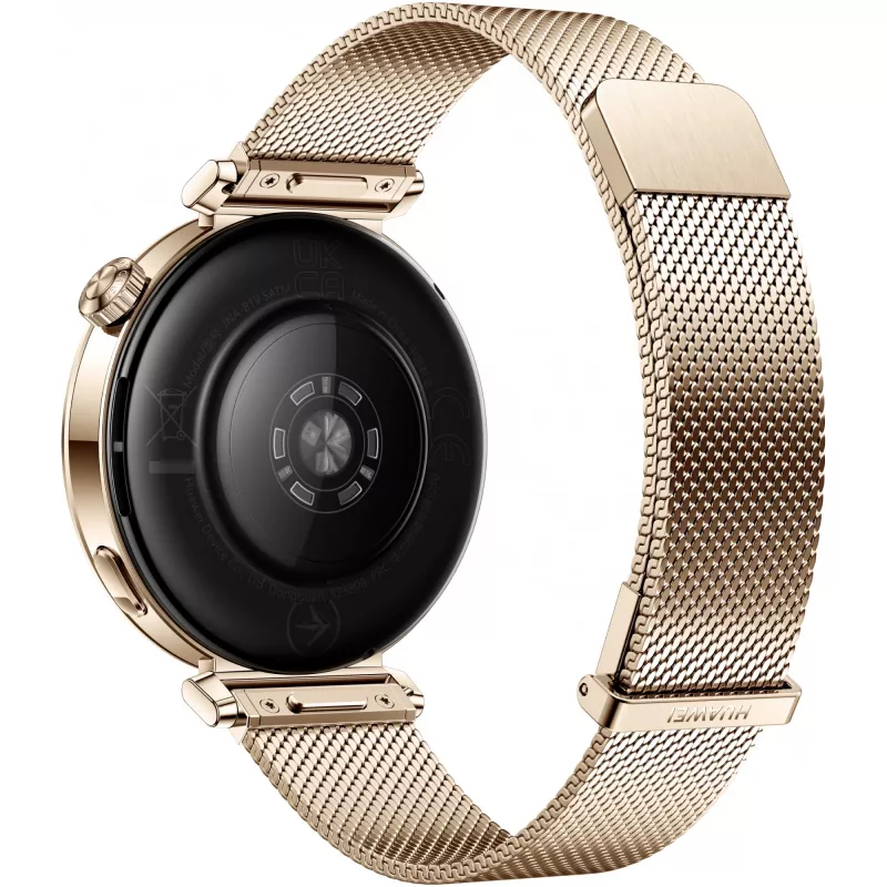 Smartwatch HUAWEI WATCH GT5 41 mm – 1,32 Zoll AMOLED, 466×466, 323 mAh, Edelstahlgehäuse, goldfarbenes Armband