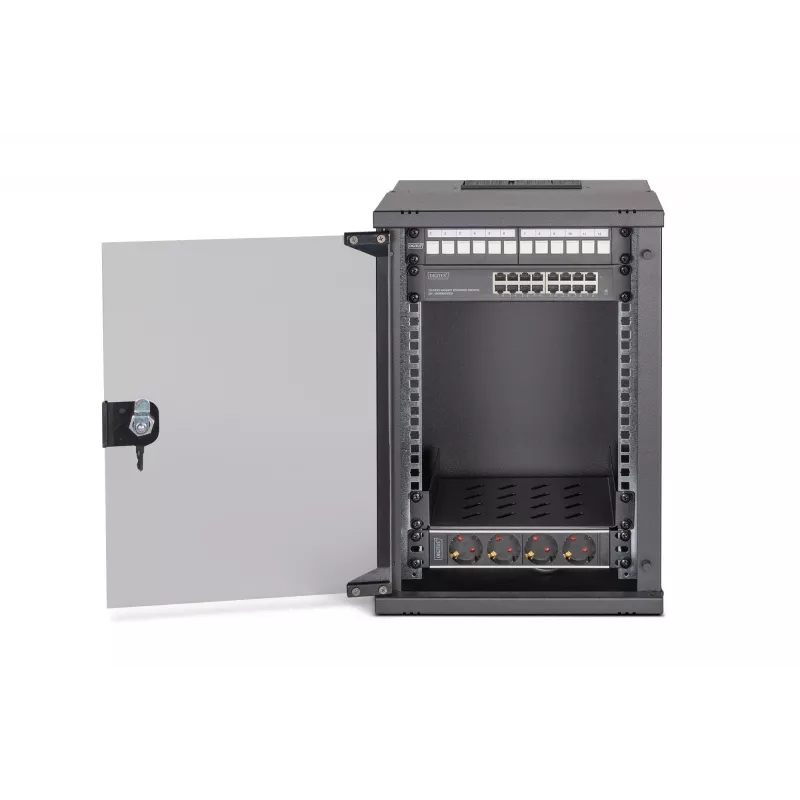 Wandmontierter Schrank Digitus DN-49103-SET 9U 315 x 300 mm Schwarz