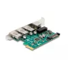 DeLOCK PCI Express x1-Karte 3 x USB 5 Gbit/s Typ-A 1 x Gigabit LAN