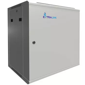 Extralink Rackmount-Schrank 12U 600x450 ASP Grau wandmontiert, Metalltür