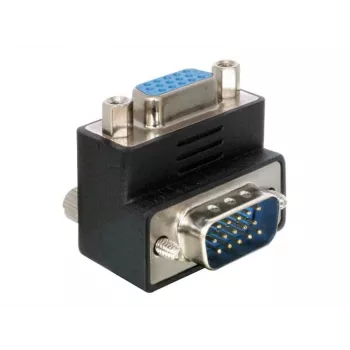 Delock Adapter VGA Stecker/Buchse 90° abgewinkelt (65171)