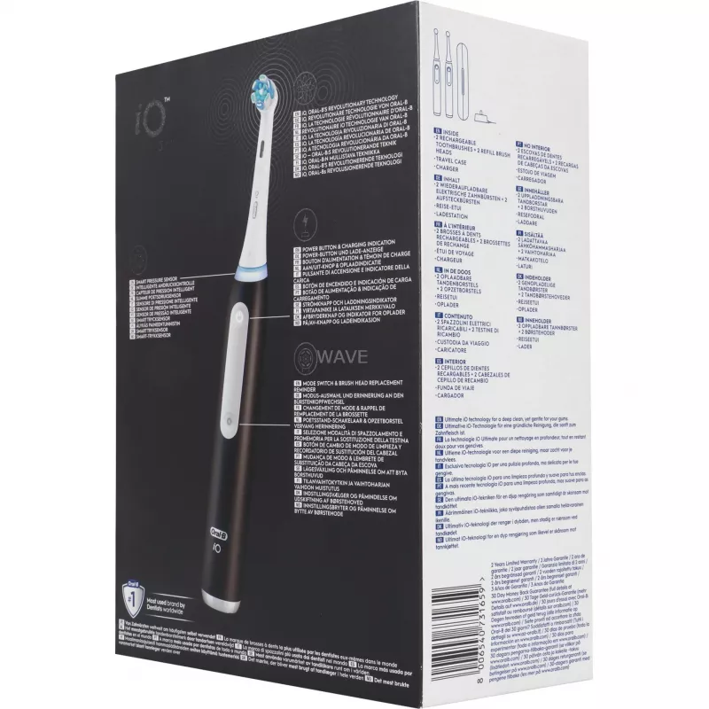Elektrische Zahnbürste BRAUN Oral-B iO Series 3N — schwarz/blau, 2 Handstücke