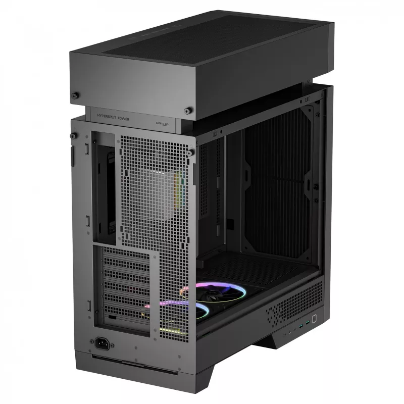Desktop-PC-Gehäuse DeepCool CL6600 Schwarz — unterstützt ATX/PS2/SFX/SFX-L-Netzteile, 140-mm-Frontlüfter, 120/140-mm-Deckel/Rückseite, 2,5/3,5-Zoll-Laufwerke