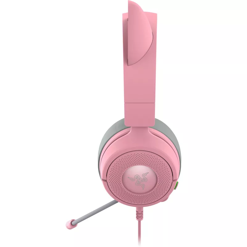 Headset Razer Kraken Kitty V3 X — Kabelgebunden, USB Typ-A, Over-Ear, 20–28kHz, 1,3 m Kabel, Pink