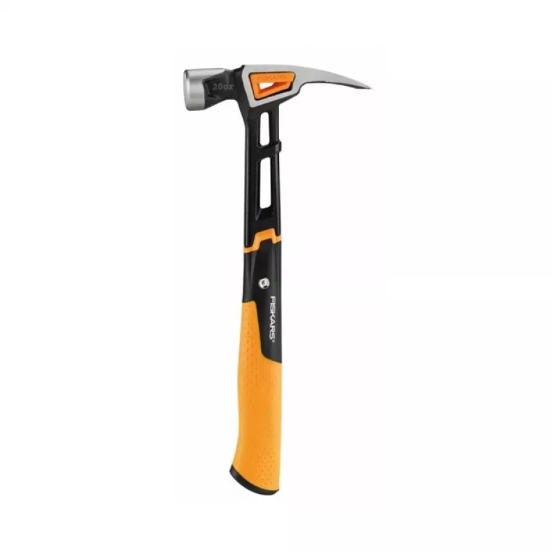 Fiskars 1020214 Hammer Klauenhammer Schwarz, Metallic, Orange