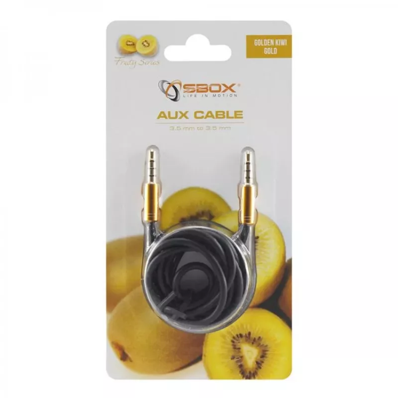 Sbox 3535-1.5G AUX-Kabel 3,5mm auf 3,5mm Golden Kiwi Gold