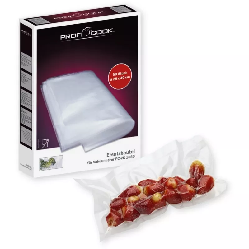 ProfiCook PC-VK 1080 - Vakuumiergerät (für Kunststoffbeutel) - 120 W - Edelstahl/Schwarz (501080)