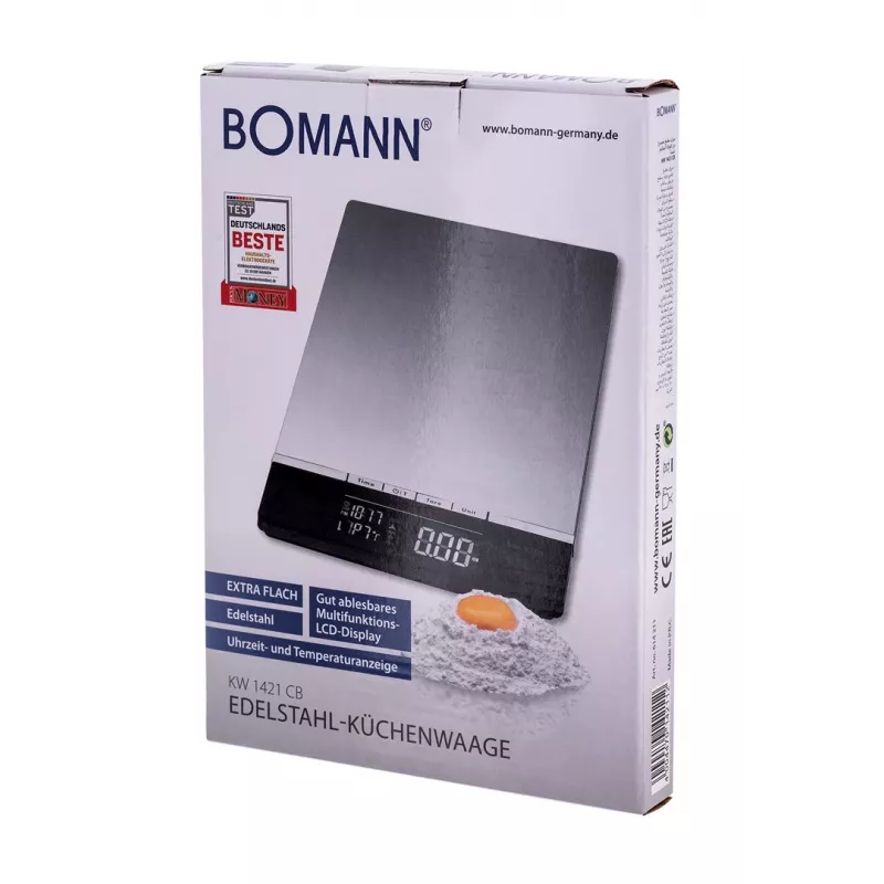 Bomann KW 1421 CB – LCD – Schwarz – Edelstahl – 160 x 230 x 18 mm – 18 mm – AAA – Edelstahl (614211)