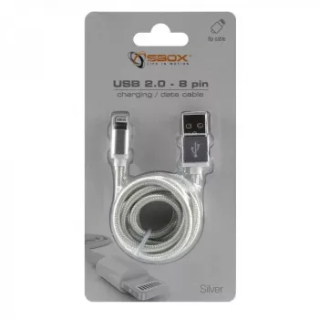 Sbox USB 2.0 8 Pin IPH7-S silber