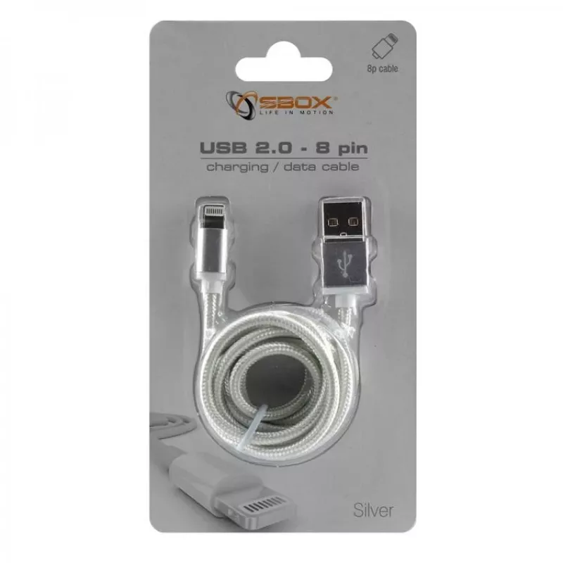 Sbox USB 2.0 8 Pin IPH7-S silber