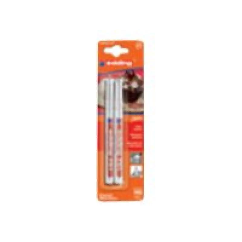 Marker pens Edding e-751 Weiß feine Spitze, 2er-Pack, weiße Tinte