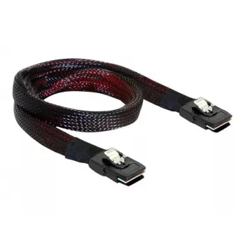 SAS-Kabel DeLOCK 83073 0,1 m Schwarz Rot