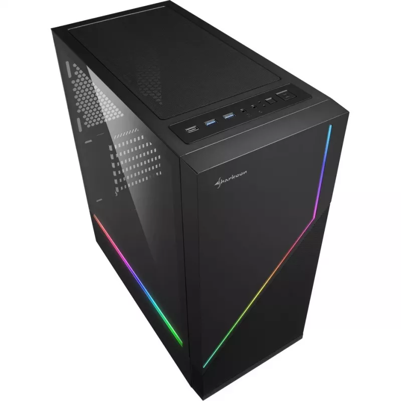 Sharkoon RGB FLOW Midi Tower ATX ohne Netzteil USB/Audio