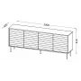 Cama 4D CORTINA Kommode 200x40x81 schwarz/Walnuss