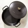 Sauteuse ZWILLING STAUB BRAISERS rund 28 cm, schwarz, Boden-Ø 22,2 cm