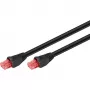 Goobay CAT 6 Outdoor-Patchkabel, U/UTP, Schwarz, 10 m - Kupfermaterial, PE-Außenmantel (55432)