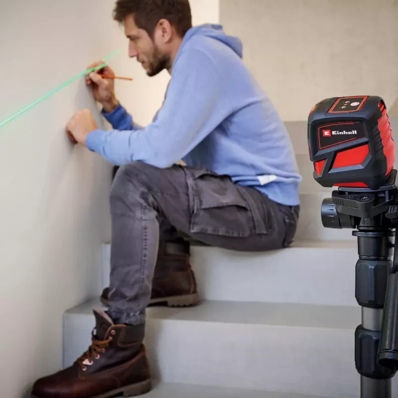 Laser-Nivelliergerät Einhell TC-LL 2 G — selbstnivellierendes grünes Kreuz und 360°-Linie