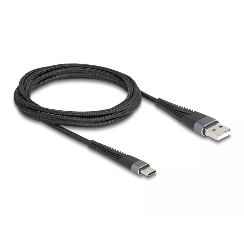 DELOCK USB-Kabel USB 2.0 2 m USB A USB C Schwarz 81122
