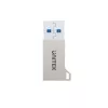 USB Typ-A Adapter Unitek A1034NI, Silber, USB 2.0/3.2 Gen1, bis zu 5 Gbit/s, Zinkgehäuse, 36×16,7×5,7 mm