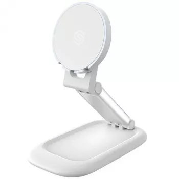 Magnetständer SODI BM-310 weiß MagSafe — magnetischer Telefonständer kompatibel mit MagSafe-Ladegeräten