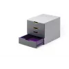 Schubladeneinheit Durable VARICOLOR Grau Kunststoff 4 Schubladen