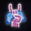 Neon Lights MANTA SNL109MT Hand mit Gamepad Neonschild, dekorative LED-Beleuchtung für Gaming-Setup